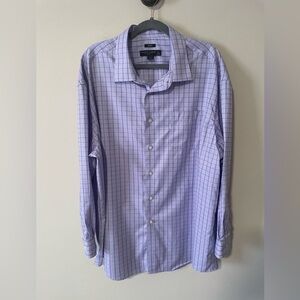 Pronto Uomo mens dress shirt size 19 34/35, lavender button down, career wear